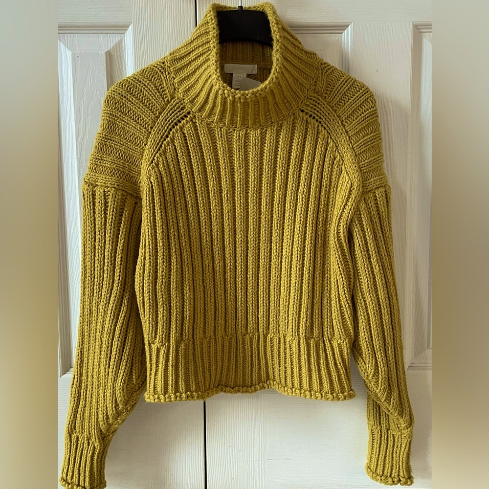 H&M Mustard Yellow Turtleneck Sweater